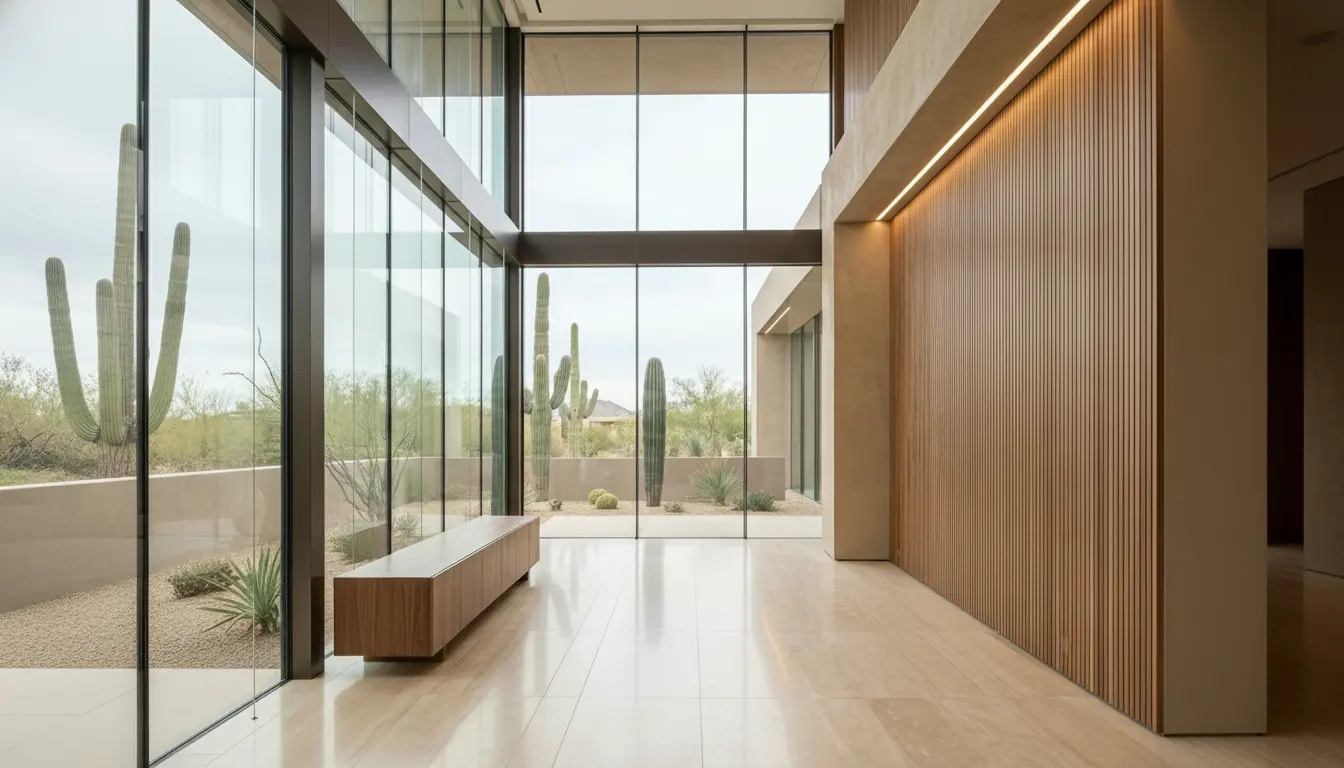 A luxury custom home prepared for post-construction cleaning and final presentation.